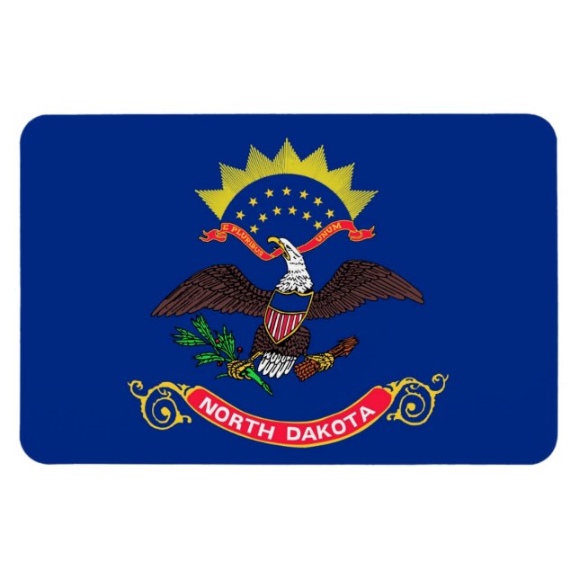 Magnet Flexible Drapeau de l'État du Dakota du Nord (Horizontal)