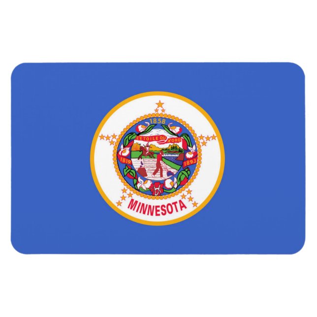 Magnet Flexible Drapeau de l'État du Minnesota (Horizontal)