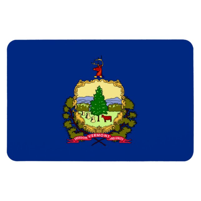 Magnet Flexible Drapeau de l'État du Vermont (Horizontal)