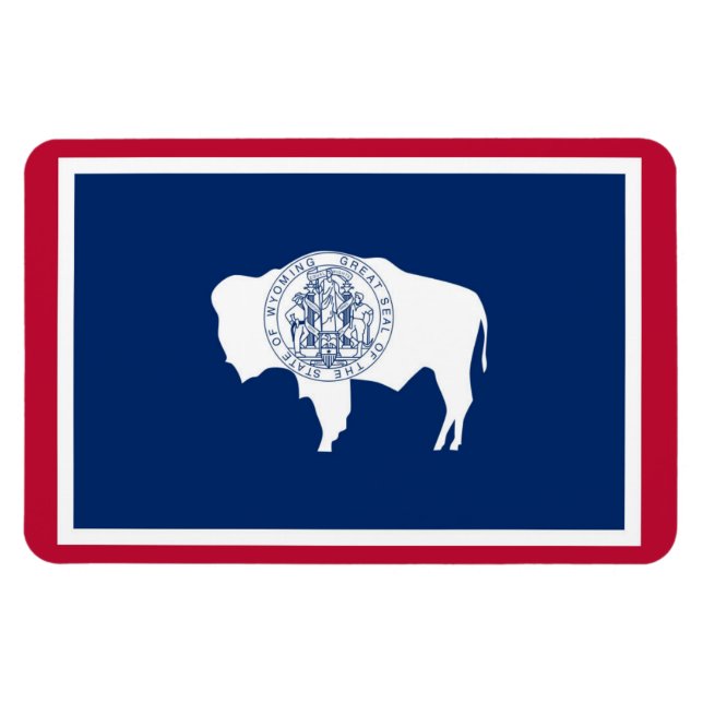 Magnet Flexible drapeau de l'État du Wyoming (Horizontal)
