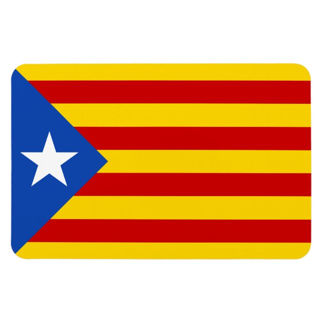 Magnet Flexible Drapeau de l'indépendance catalane "L'Estelada Bla (Horizontal)