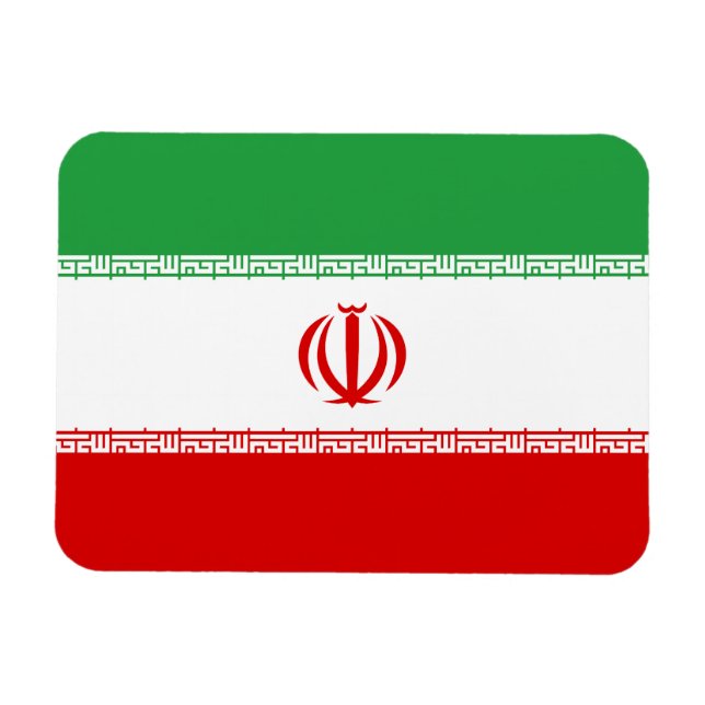 Magnet Flexible Drapeau de l'Iran (Horizontal)