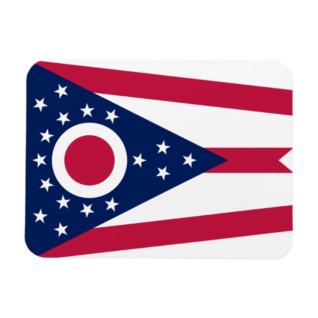 Magnet Flexible Drapeau de l'Ohio (Horizontal)