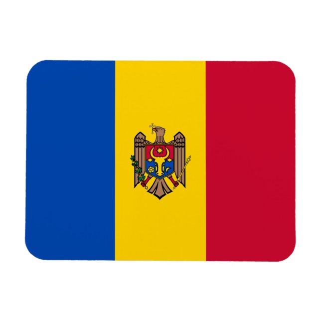 Magnet Flexible Drapeau de Moldova (Horizontal)