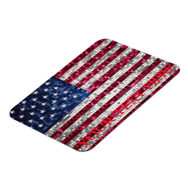 Magnet Flexible Drapeau de mosaïque américaine (Côté Gauche)