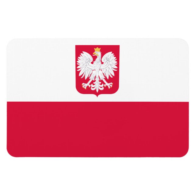 Magnet Flexible Drapeau de Pologne (Horizontal)