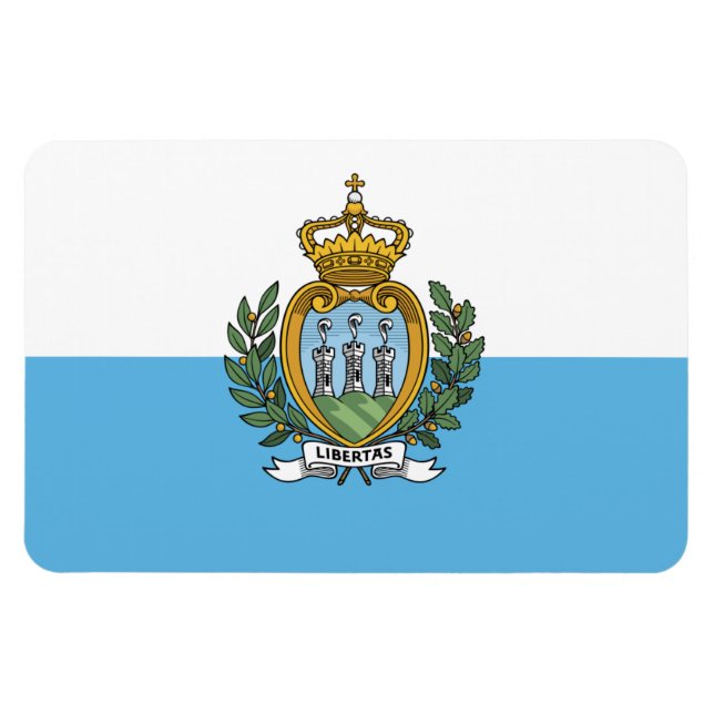Magnet Flexible Drapeau de Saint-Marin (Horizontal)