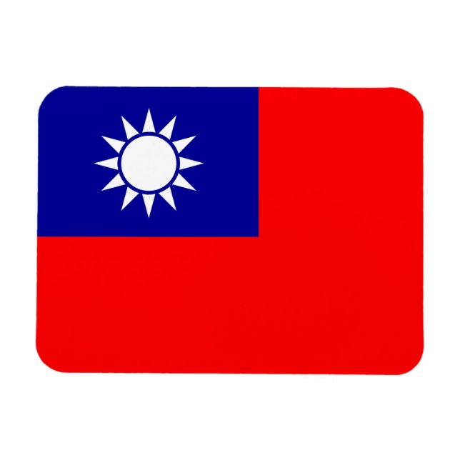 Magnet Flexible Drapeau de Taïwan : République de Chine, Taipei ch (Horizontal)
