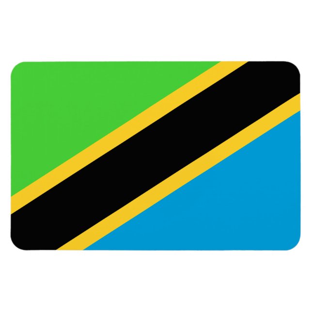 Magnet Flexible Drapeau de Tanzanie (Horizontal)