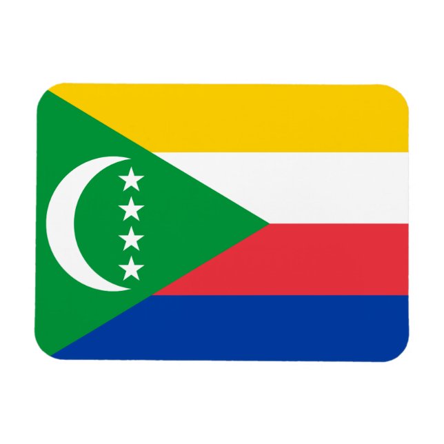 Magnet Flexible Drapeau des Comores (Horizontal)