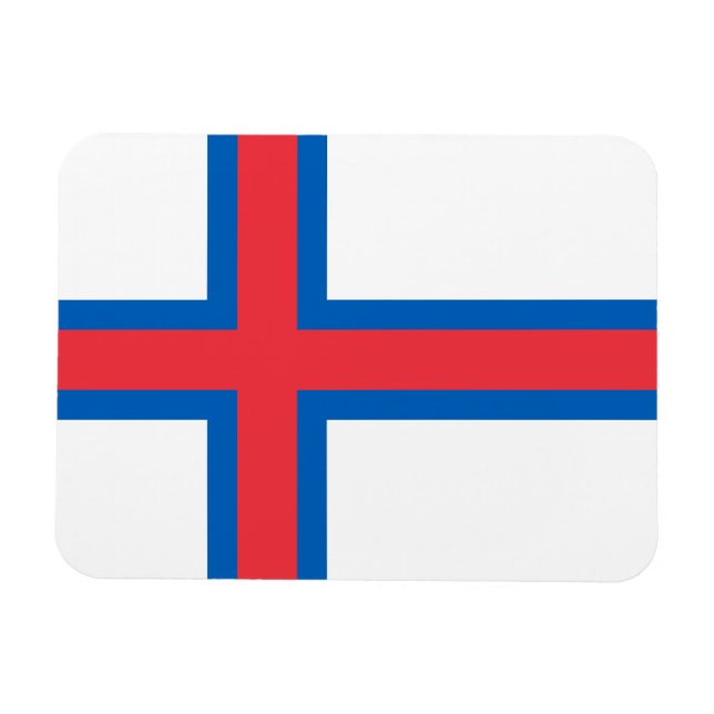 Magnet Flexible Drapeau des îles Féroé (Horizontal)