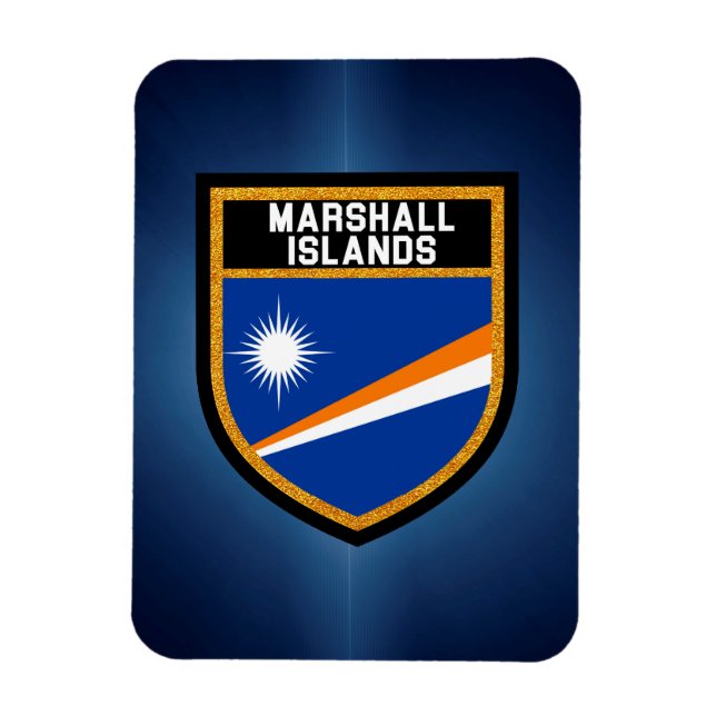 Magnet Flexible Drapeau des îles Marshal (Vertical)