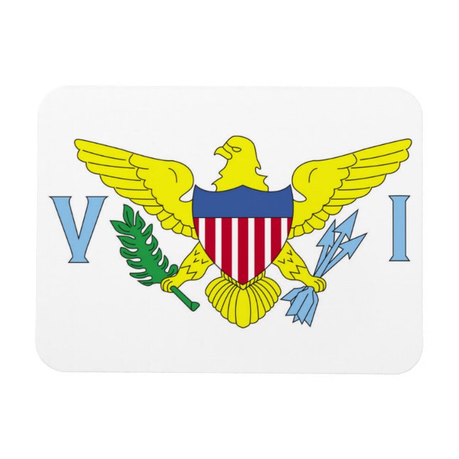 Magnet Flexible Drapeau des îles Vierges américaines (Horizontal)