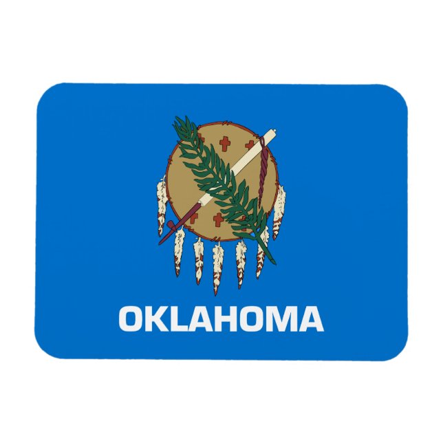 Magnet Flexible Drapeau d'État de l'Oklahoma (Horizontal)