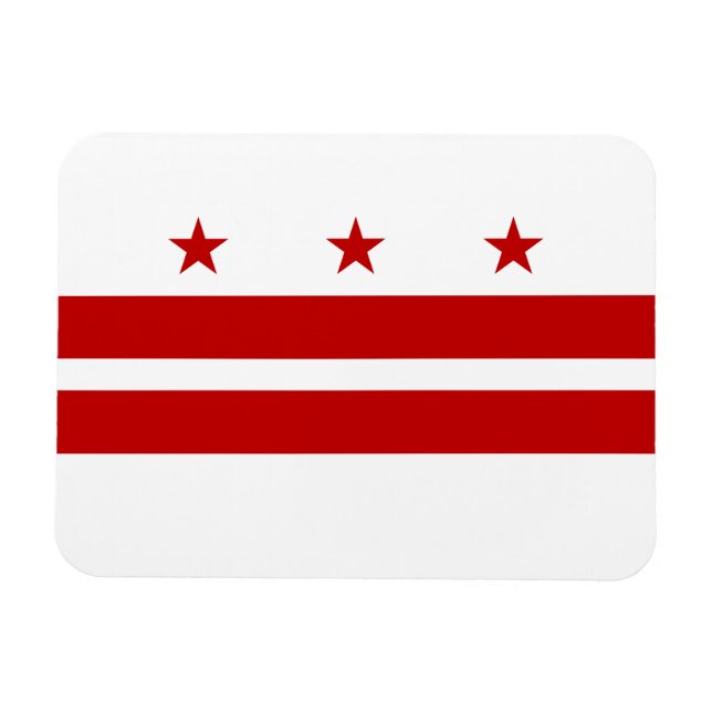 Magnet Flexible Drapeau d'État de Washington DC (Horizontal)