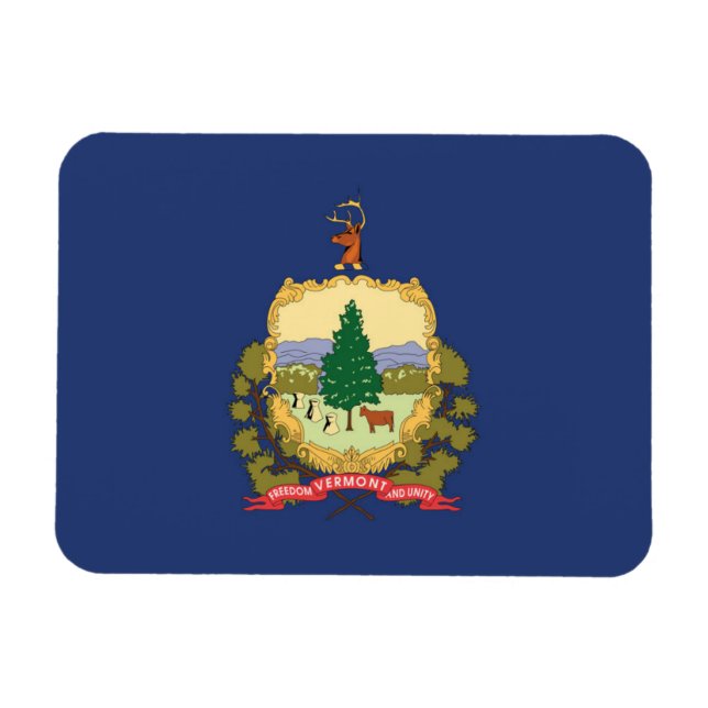 Magnet Flexible Drapeau d'État du Vermont (États-Unis) (Horizontal)