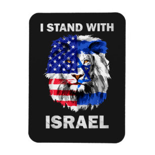 Magnet Flexible Drapeau d'Israël et des États-Unis Lion _ Je suis 