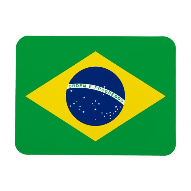 Magnet Flexible Drapeau du Brésil patriotique (Horizontal)