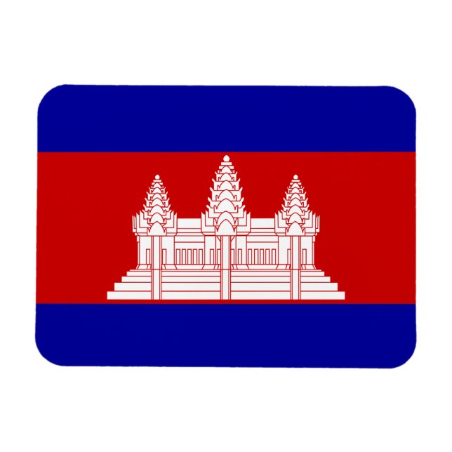 Magnet Flexible Drapeau du Cambodge (Horizontal)
