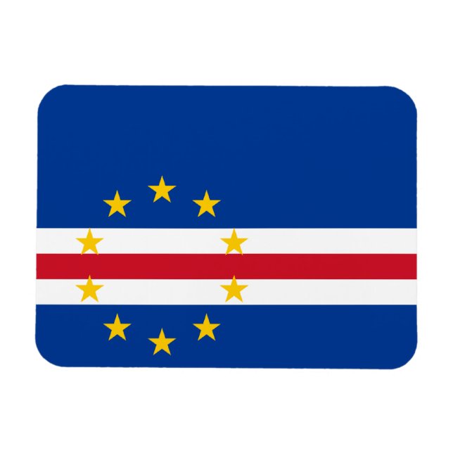 Magnet Flexible Drapeau du Cap-Vert (Horizontal)