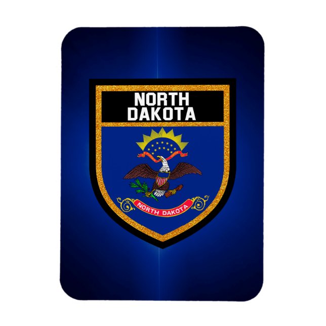 Magnet Flexible Drapeau du Dakota du Nord (Vertical)