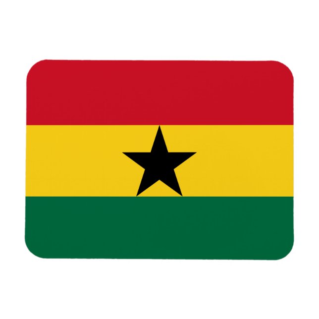 Magnet Flexible Drapeau du Ghana (Horizontal)