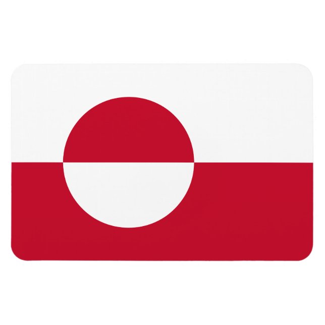 Magnet Flexible Drapeau du Groenland (Horizontal)