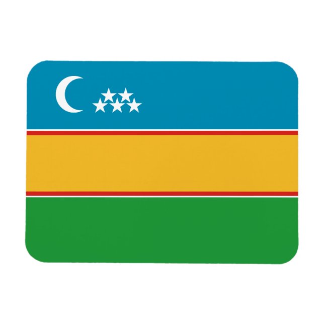 Magnet Flexible Drapeau du Karakalpakstan (Horizontal)