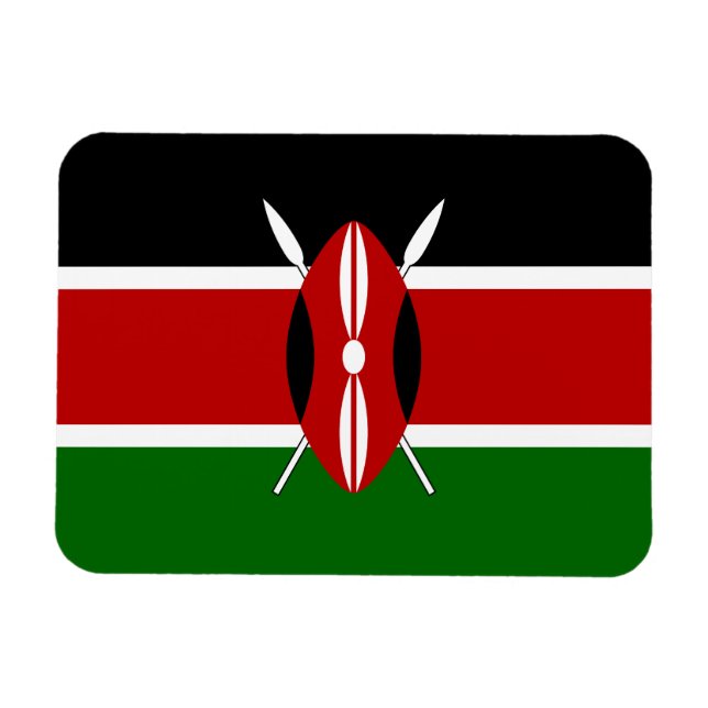Magnet Flexible Drapeau du Kenya (Horizontal)