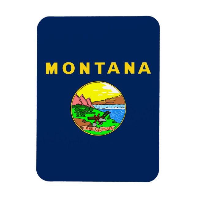 Magnet Flexible Drapeau du Montana (Vertical)