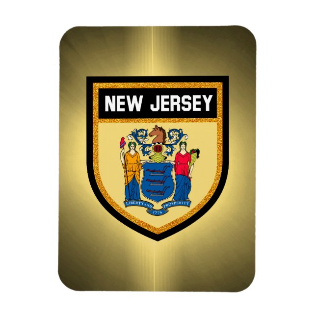 Magnet Flexible Drapeau du New Jersey (Vertical)
