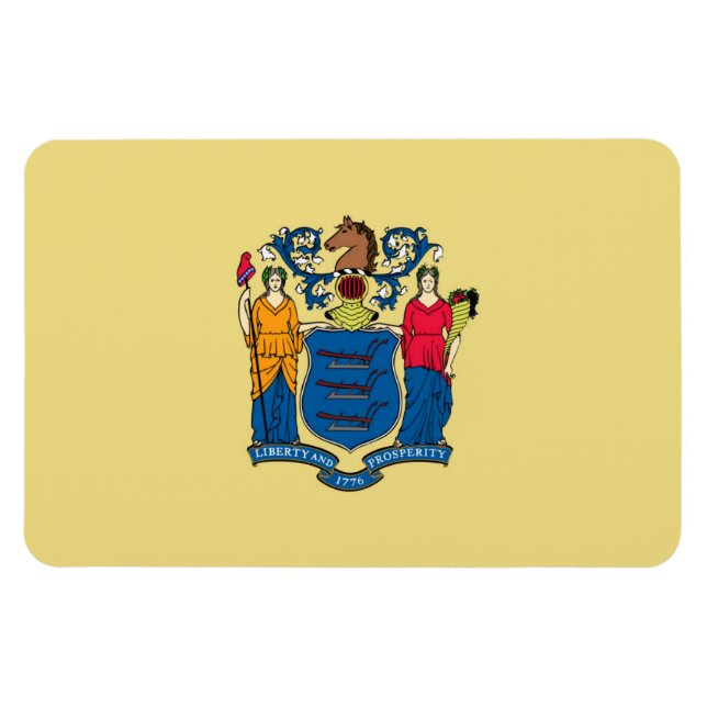 Magnet Flexible Drapeau du New Jersey (Horizontal)