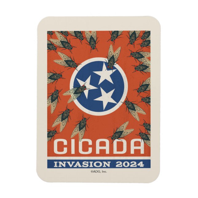 Magnet Flexible Drapeau du Tennessee Invasion du Canada (Vertical)