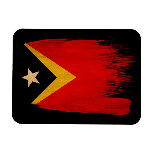 Magnet Flexible Drapeau du Timor oriental (Horizontal)