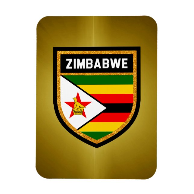 Magnet Flexible Drapeau du Zimbabwe (Vertical)
