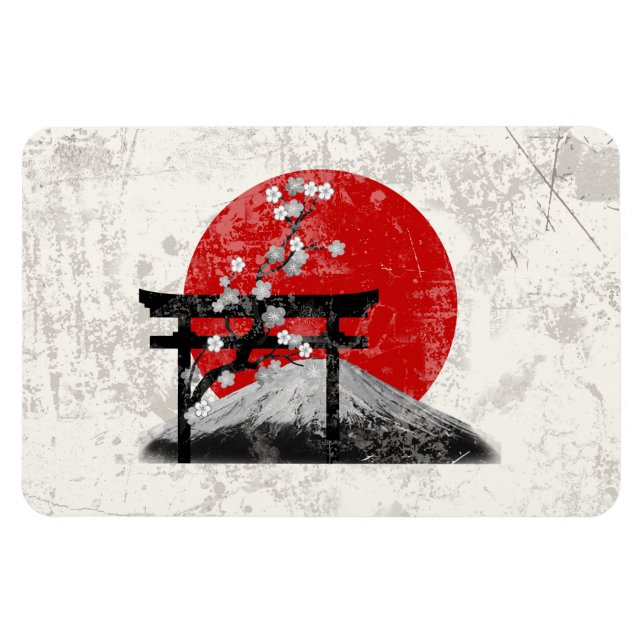 Magnet Flexible Drapeau et symboles du Japon ID153 (Horizontal)
