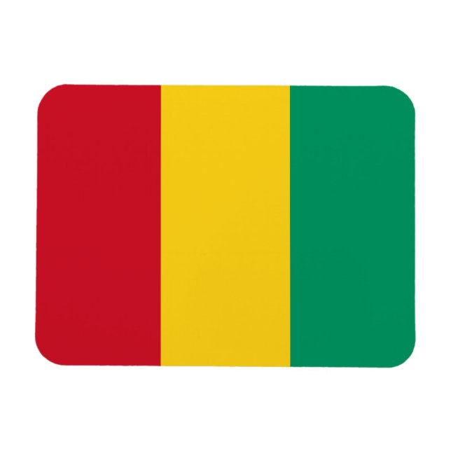 Magnet Flexible Drapeau Guinée (Horizontal)