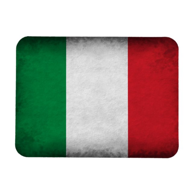 Magnet Flexible Drapeau italien Grunge (Horizontal)