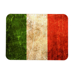 Magnet Flexible Drapeau italien Vintage rayé et usé