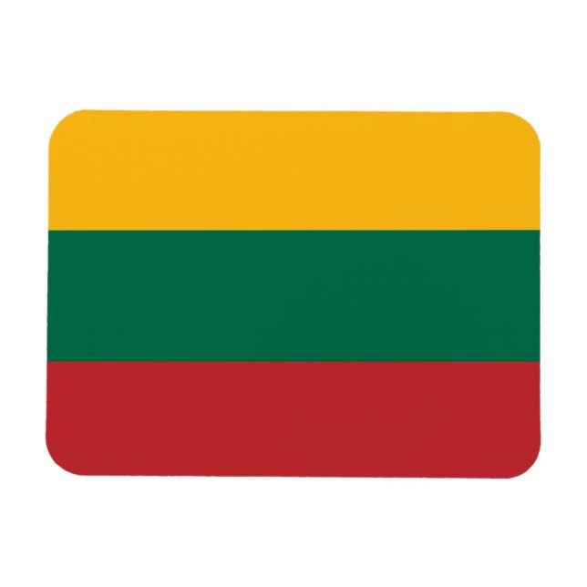 Magnet Flexible Drapeau lituanien (Horizontal)