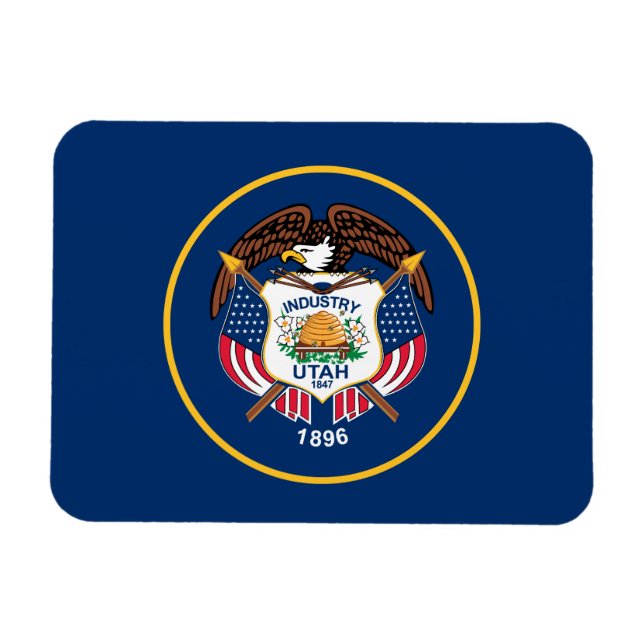 Magnet Flexible Drapeau national de l'Utah (Horizontal)