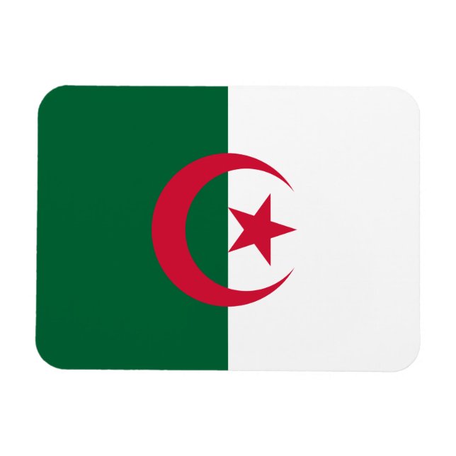 Magnet Flexible Drapeau patriotique algérien (Horizontal)