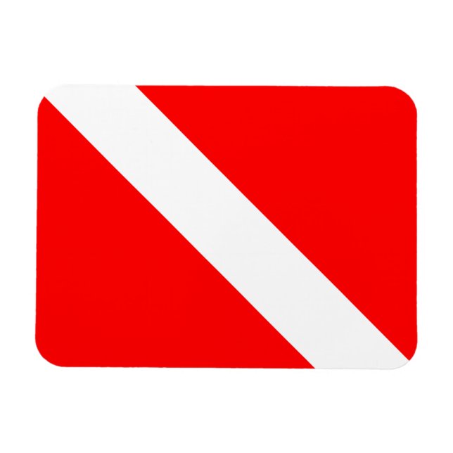 Magnet Flexible Drapeau Plongée Plongée Plongée Plongée Diver Down (Horizontal)
