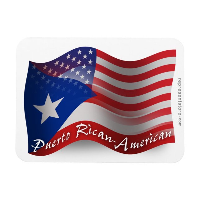 Magnet Flexible drapeau portoricain-américain (Horizontal)