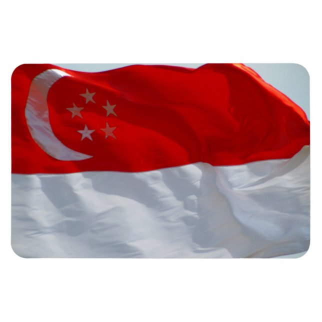 Magnet Flexible drapeau singapour (Horizontal)