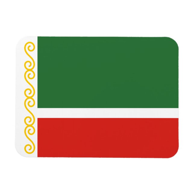 Magnet Flexible Drapeau tchétchène (Horizontal)