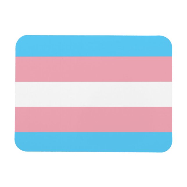 Magnet Flexible Drapeau transgenre trans pride symbole LGBT homo g (Horizontal)