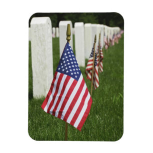 Magnet Flexible Drapeaux américains sur les tombes de vétérans amé