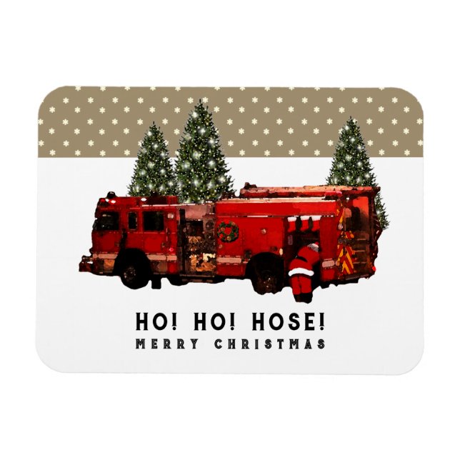 Magnet Flexible Drôle cadeau de vacances Firefighter (Horizontal)