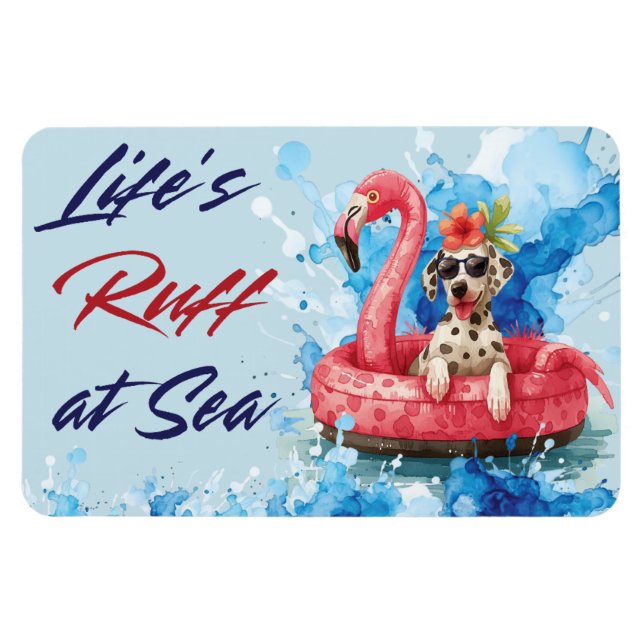 Magnet Flexible Drôle Chien Cabine Décor Croisière (Horizontal)